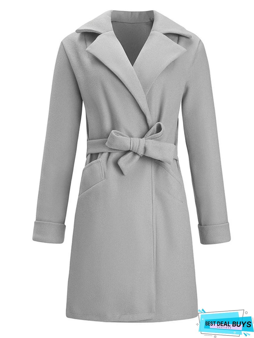 Fashion Belt Lapel Coat
