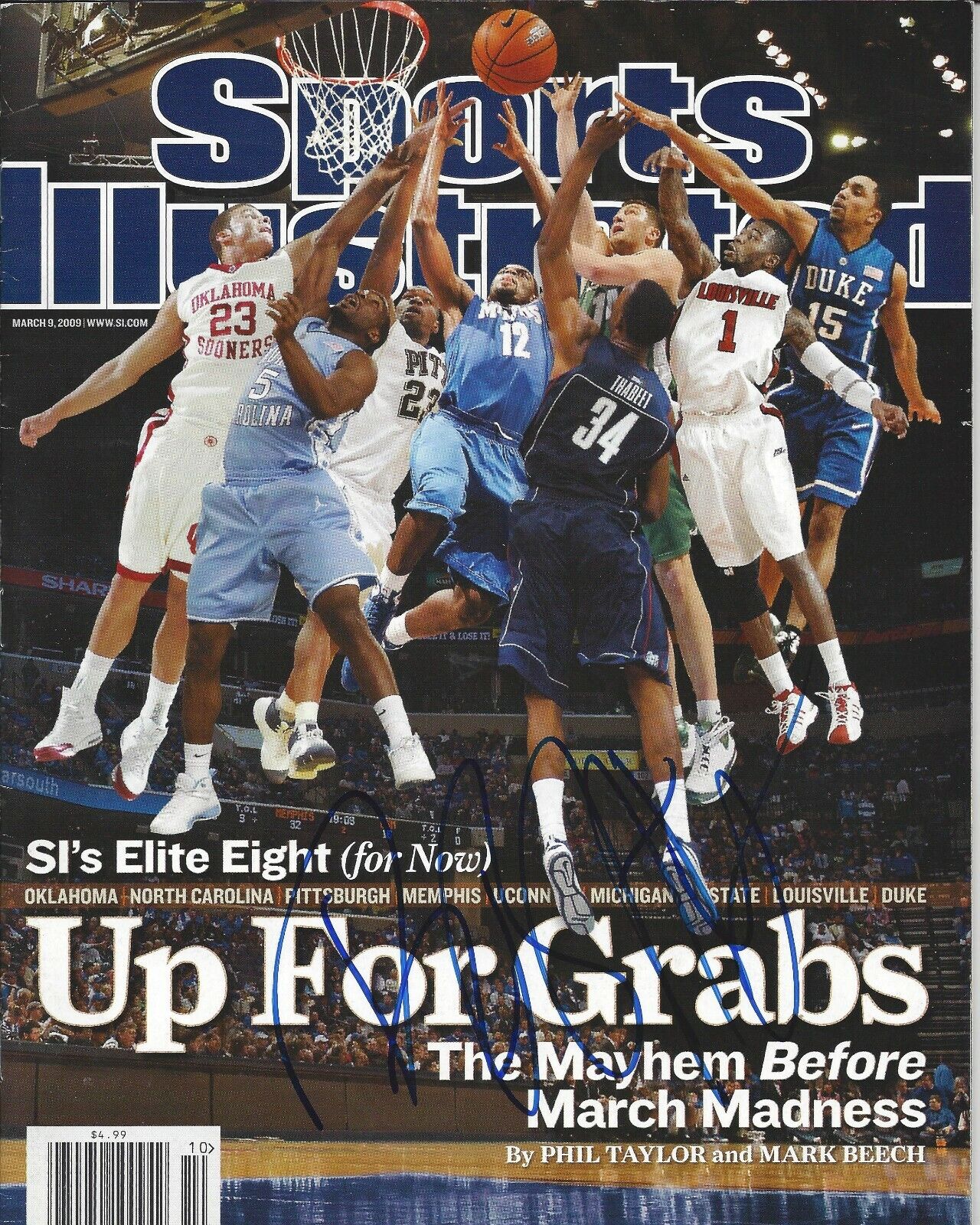 DeJuan Blair Autographed Sports Illustrated Pitt SpursB490