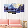 Diamond Painting-5D Full Round Drill 5pcs  Snow Mountain