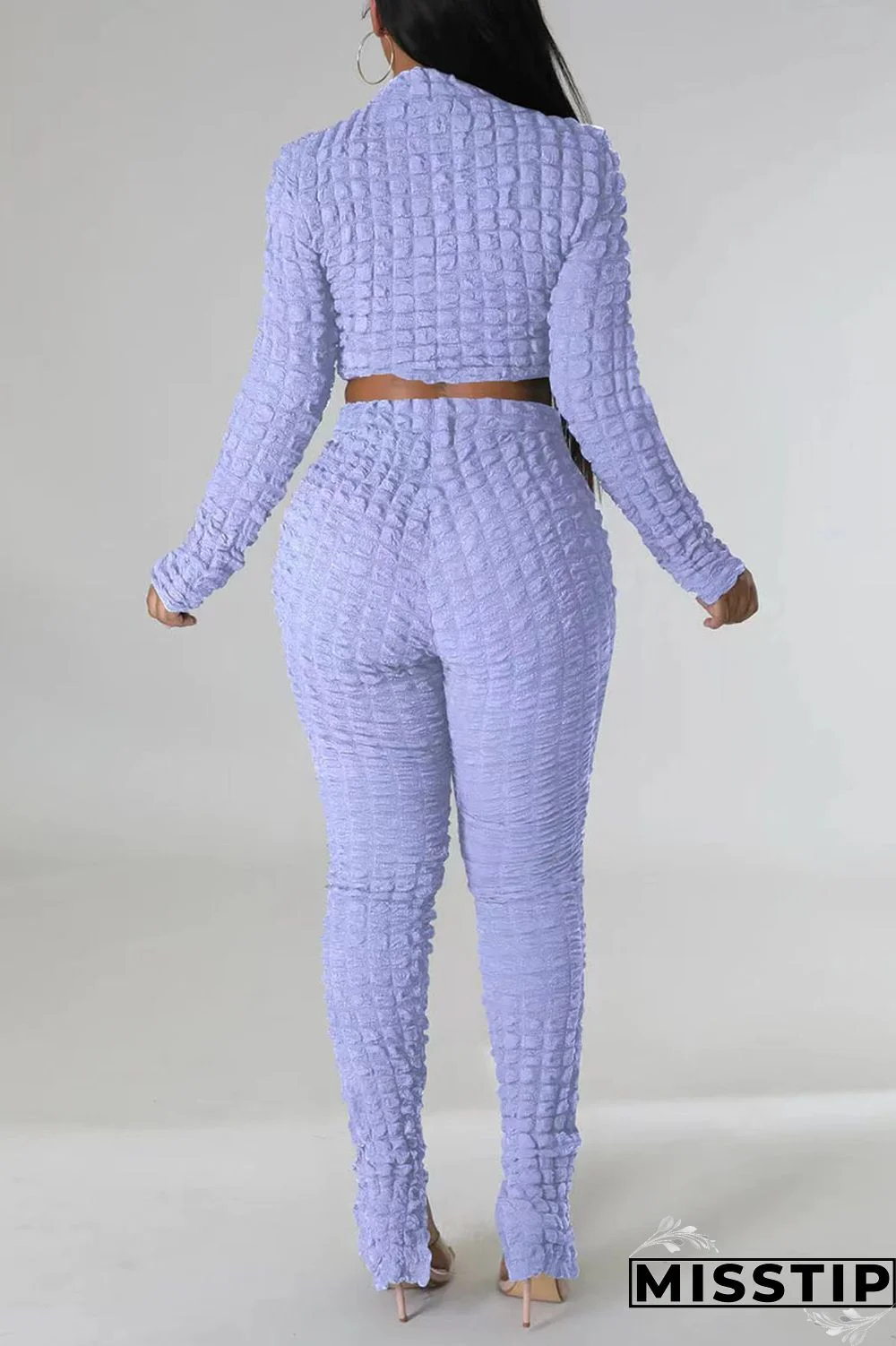 Black Casual Solid Patchwork Turtleneck Long Sleeve Two Pieces