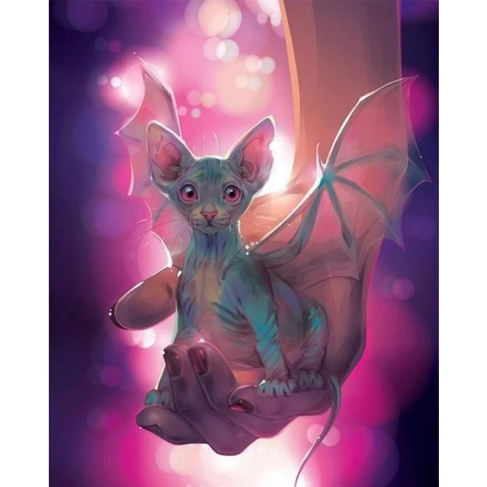 DIY Stamped Cross Stitch 11CT Full Embroidery 40*50cm - Little Bat