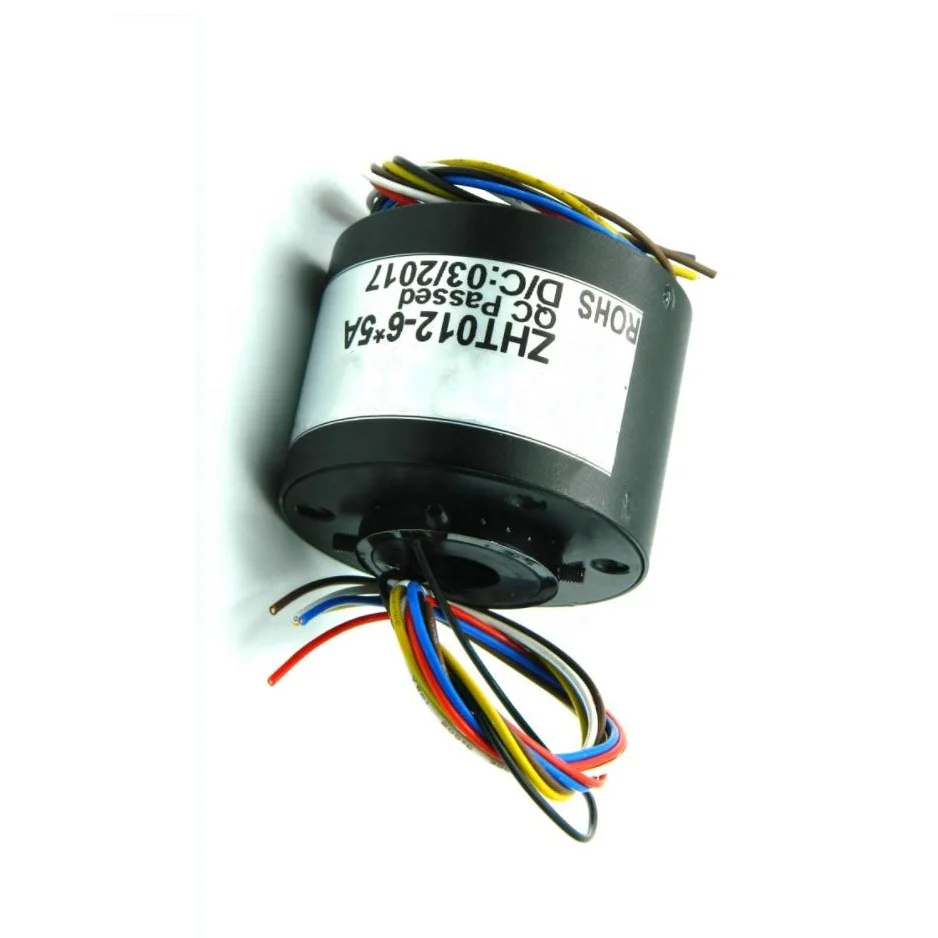 6Channel 5A Hole Diameter 12mm Through Hole Slip Ring Electric Swivel Slip Ring Power Signal Electrical Collector Ring