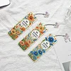 3Pcs Special Shape Flowers 5D DIY Diamond Painting Bookmark for Book Lovers