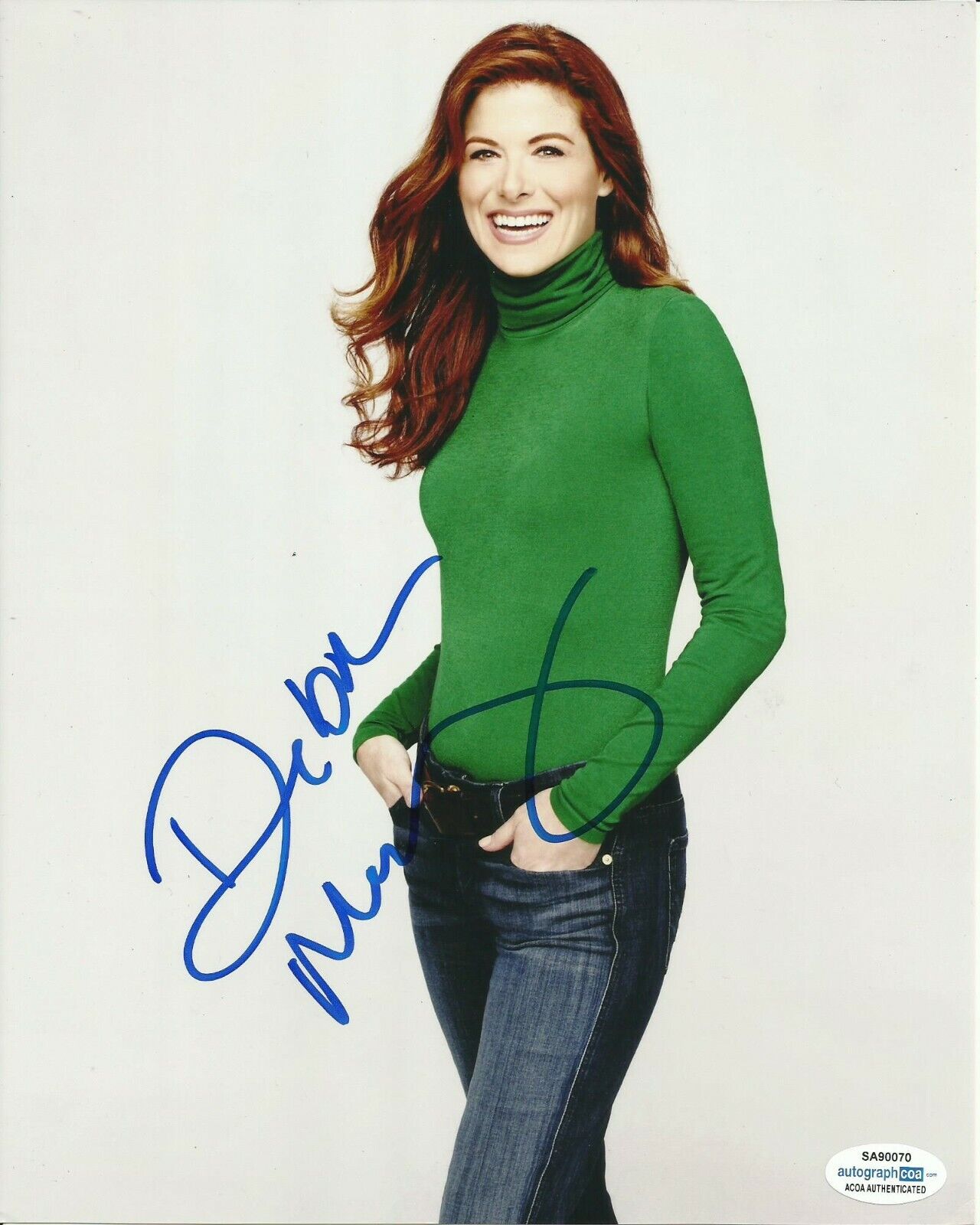 DEBRA MESSING SIGNED SEXY Photo Poster painting UACC REG 242 (7) ALSO ACOA CERTIFIED