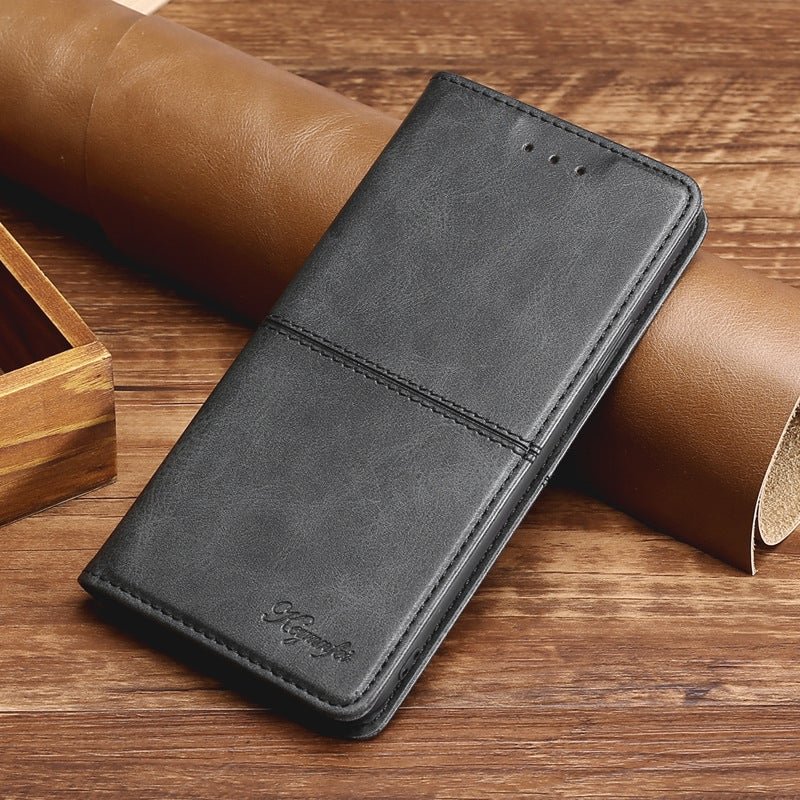 iPhone 14 Clam Shell Insert Card Leather Phone Case