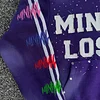 Minimal Loss Patch Embroidery and Rhinestone Zipper Hoodie