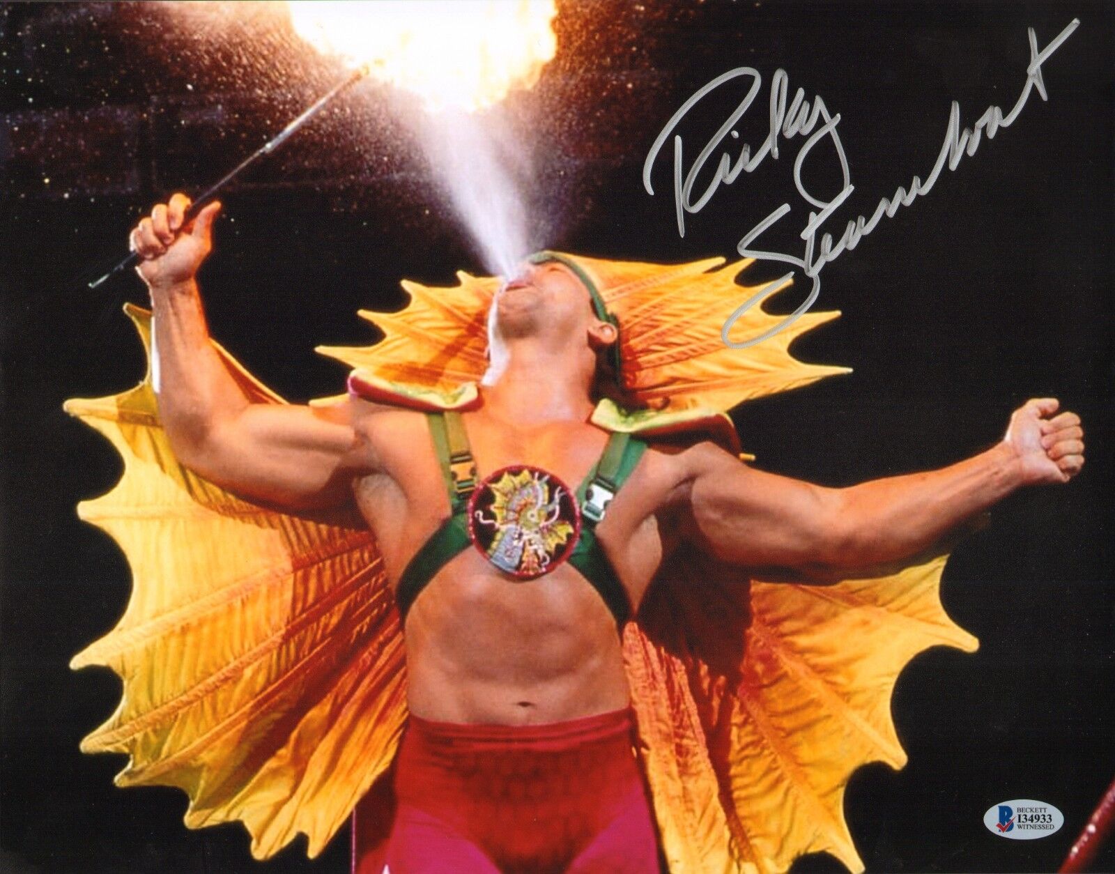 Ricky Steamboat Signed WWE 11x14 Photo Poster painting BAS Beckett COA WCW Picture Autograph WWF