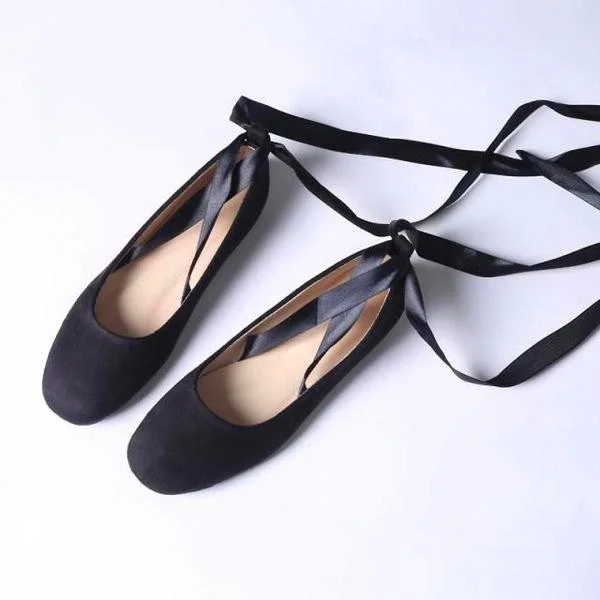 Black Strappy Flats Vdcoo