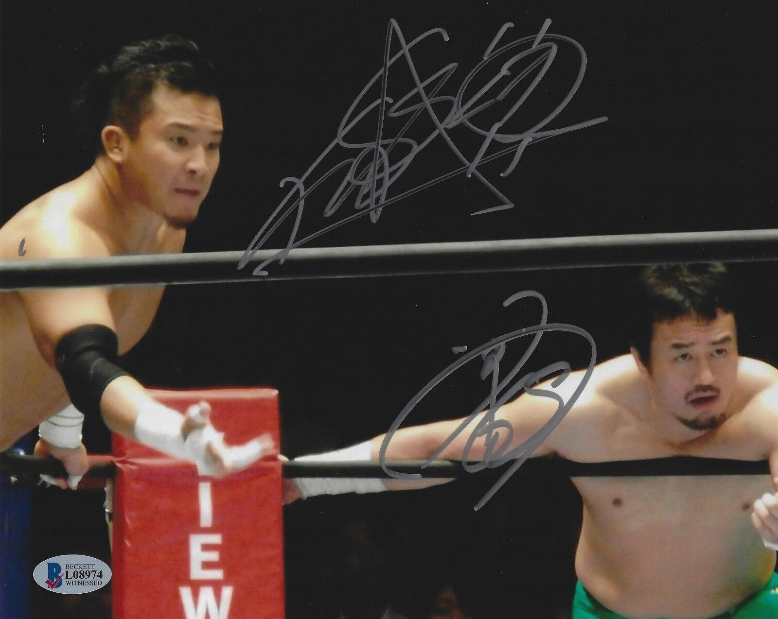 Ryusuke Taguchi & Kushida Signed 8x10 Photo Poster painting BAS COA New Japan Pro Wrestling Auto