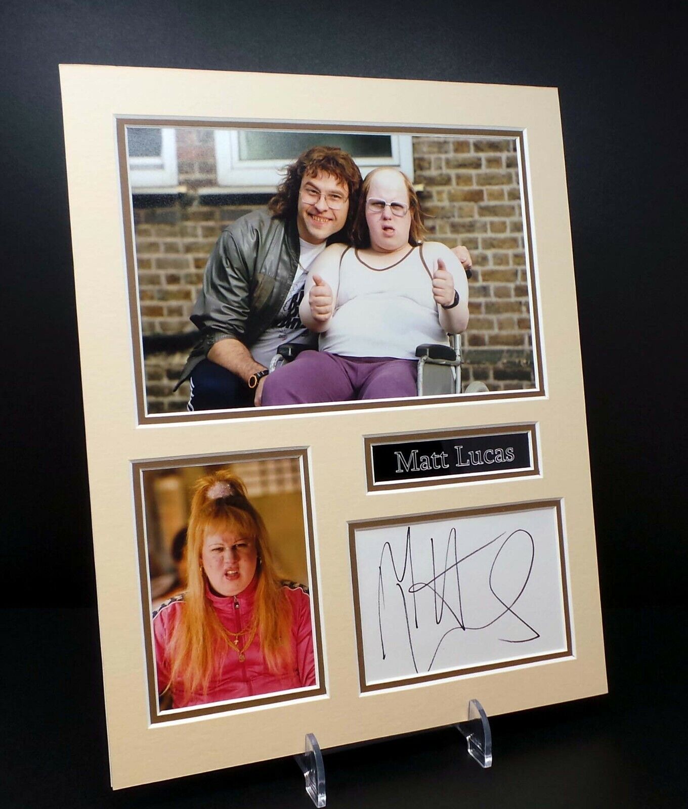 Matt LUCAS Signed Mounted Photo Poster painting Display AFTAL RD COA Lou & Andy Little Brittain