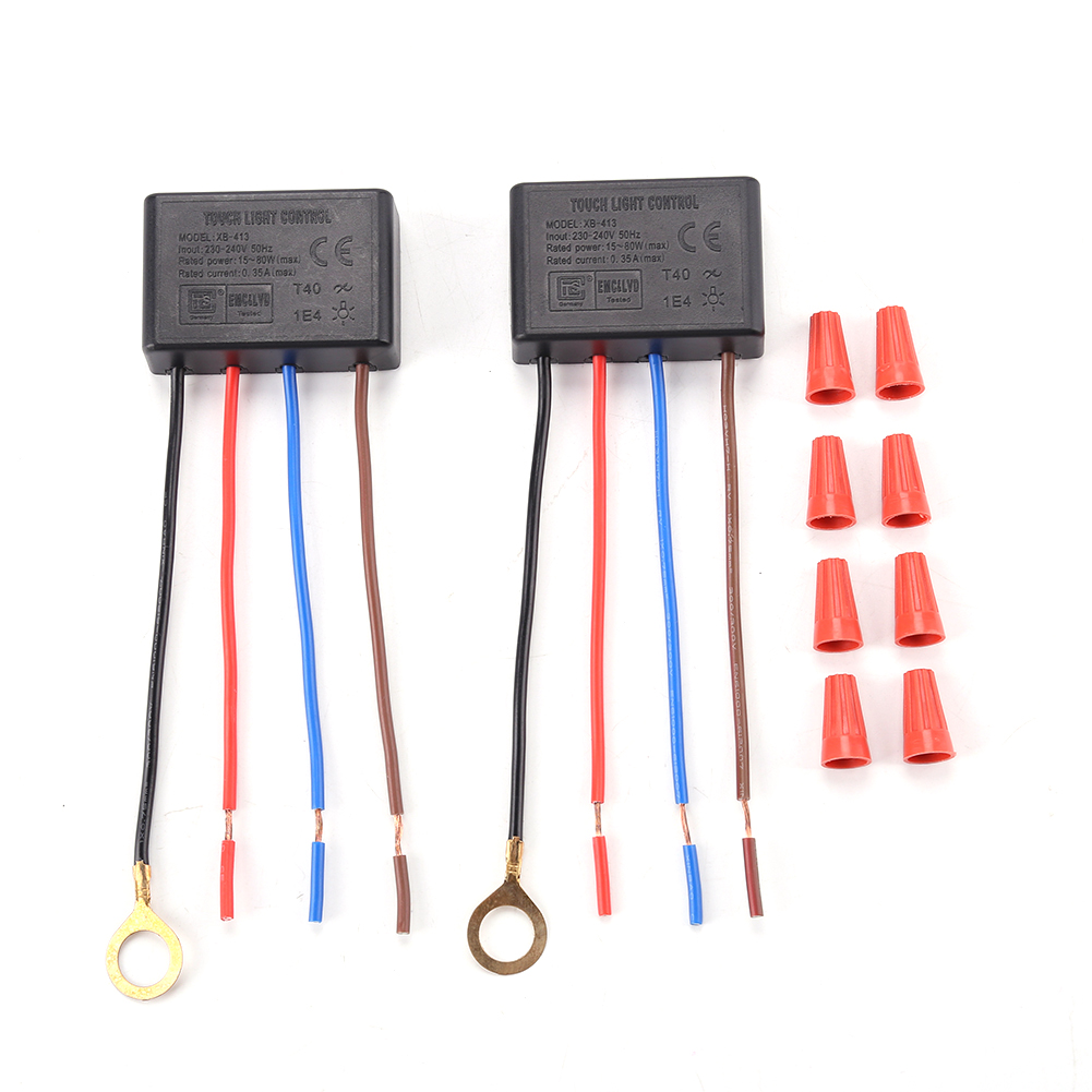 

2pcs 3 Way LED Desk Lamp Touch Dimmer Switch Light Control Kit Caps Modules, 501 Original