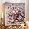 DIY Pearl Painting Love for Home Wall Decor with Frame(30x30cm)