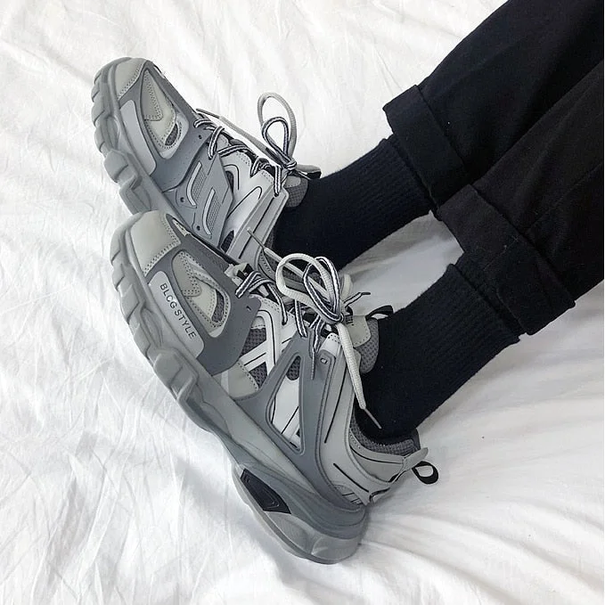 Lovely Pink Chunky Sneakers Women 2022 Thick Sole Girls Sport Shoes Bright Green Fashion Casual Dad Shoes Female Footwear