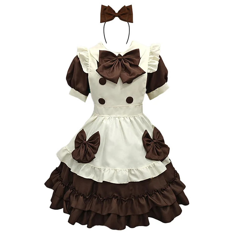 Bow Decor Rulffled Lolita Dress - Modakawa Modakawa