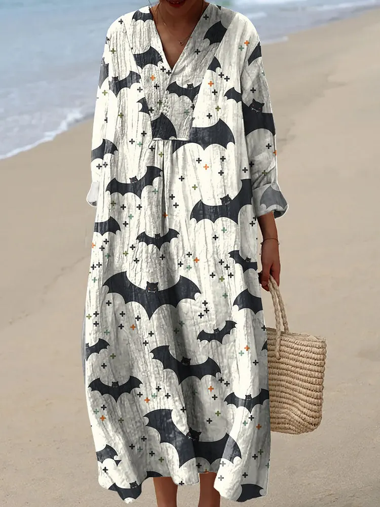 Women's Bat Print Dress