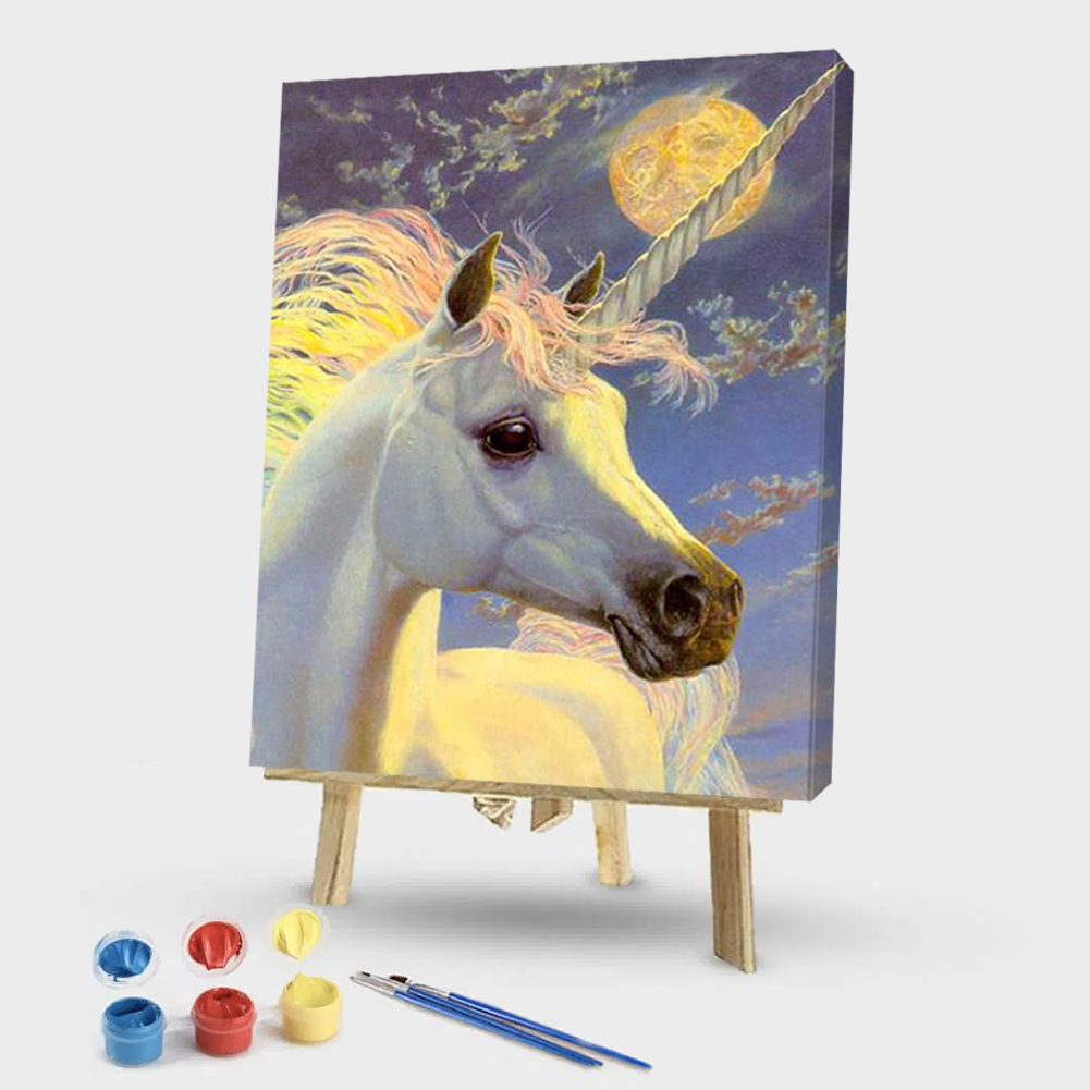 

40x50cm - Paint By Numbers Clever Horse, 501 Original