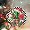Acrylic 2D Flat DIY Christmas Cactus Diamond Art Pendant Wall Decoration