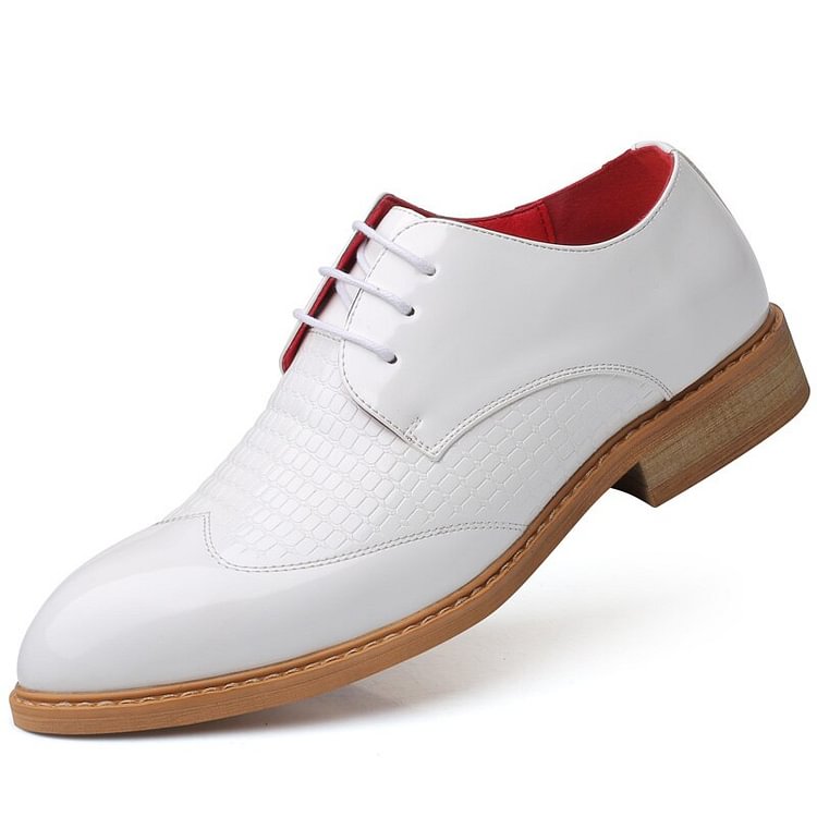 Size 13 Mens Business Dress Shoes Brand Leather Fashion Pointed Toe White Formal Shoe Men Oxford Office Wedding Shoes WalkerPeak