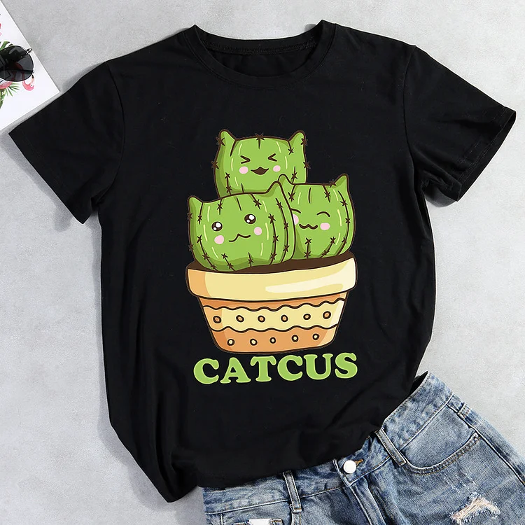 Cactus Cats Succulent Lovers T-Shirt-012340