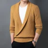 Men's Lapel Knitted Cardigan