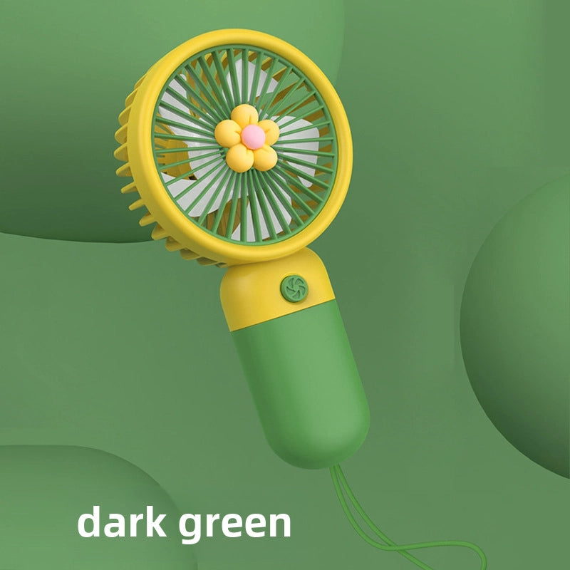 New Flower Mini Hand-held Small Fan Summer Fresh Portable Portable Portable Fan Usb Storage Electric Fan