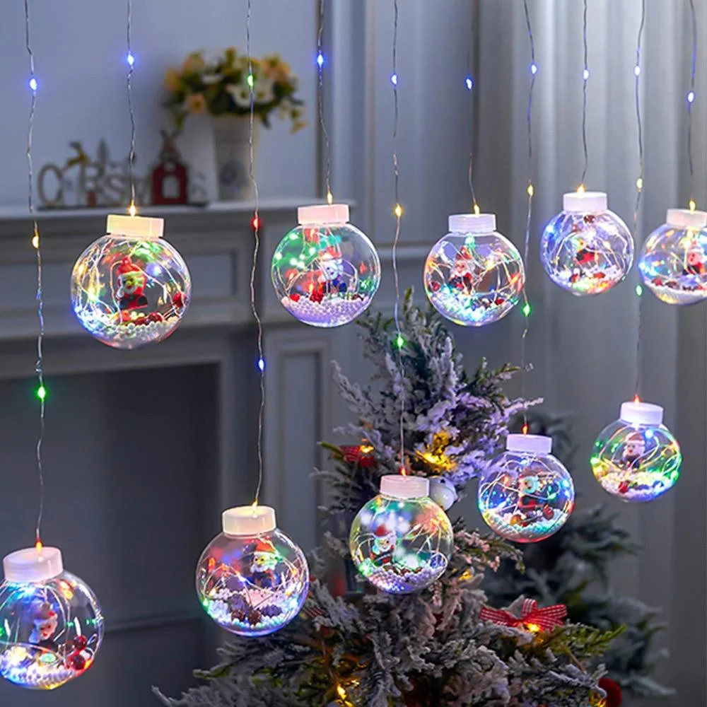 Curtains Christmas Ball LED String Lights
