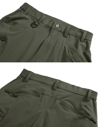 Men's Hiking Pants Water Repellent Cargo Pants with 8 Pockets Ripstop Lightweight Workout Pants