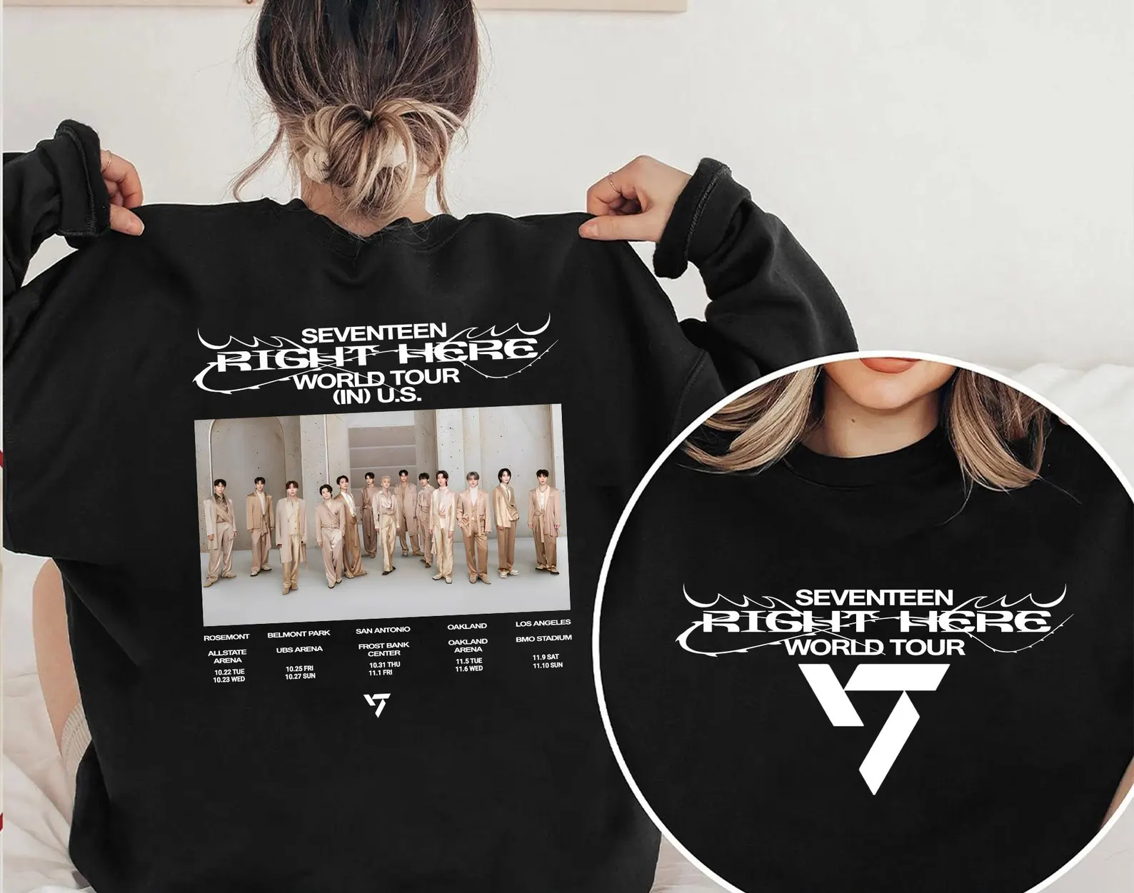Seventeen Right Here US World Tour Printing Sweatshirt officialsvtshop