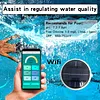 7-in-1 Digital Pool Water Tester WiFi PH and Salinity Temperature EC ORP Floating Chlorine Tester for Swimming Pools Hot Tub Jacuzzi Spa (No Calibration Fluid)
