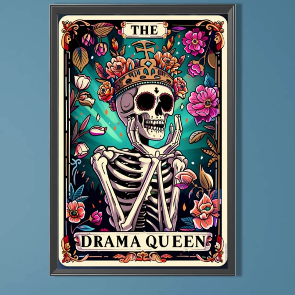 Partial AB Diamond Painting - Full Round Drill - Queen Skeleton(Canvas|45*65cm)