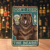Bear Drinking - Metal Tin Signs(8*12Inch/12*16Inch) - Bar&Animal