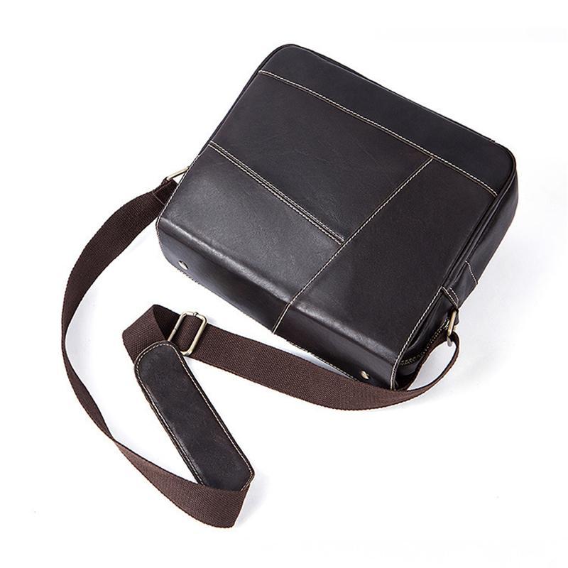 Delicate Genuine Leather Stitching Sling Shoulder Bag Messenger Bag