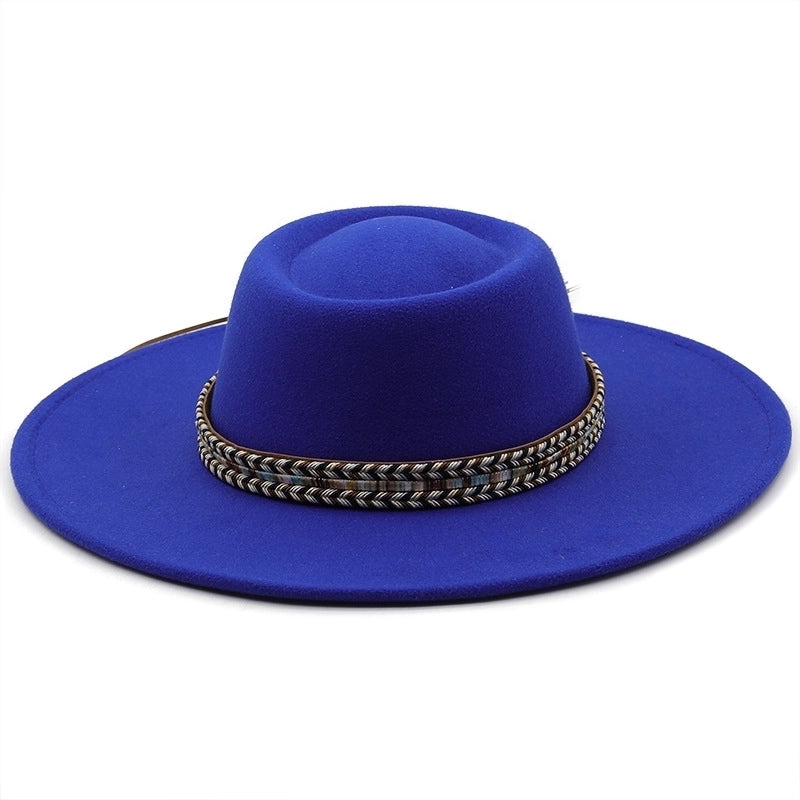 Fashion Ethnic Autumn And Winter Men’s And Women’s Couple Broad-brimmed Hat