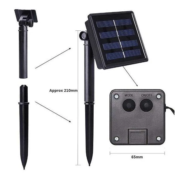 30 LED Solar Bubble Beads Patio String Lights