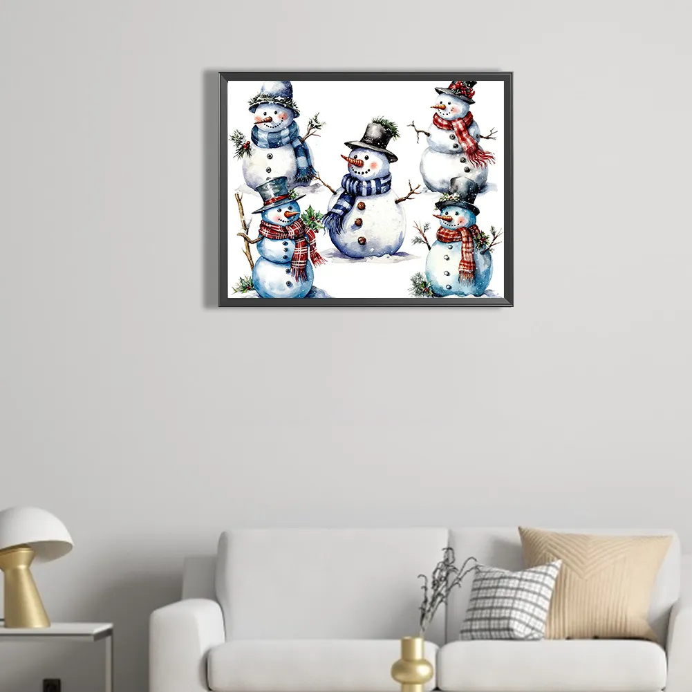 Full Round Diamond Painting 50*40cm - Christmas Snowman