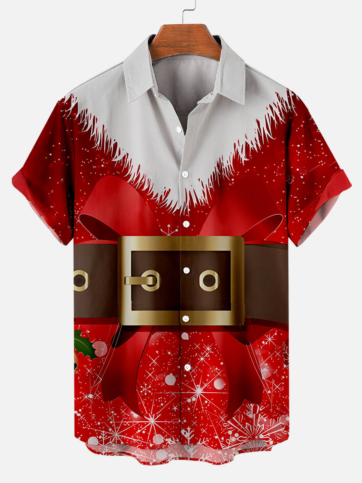 Men's Christmas Party Short Sleeve Shirt PLUSCLOTHESMAN