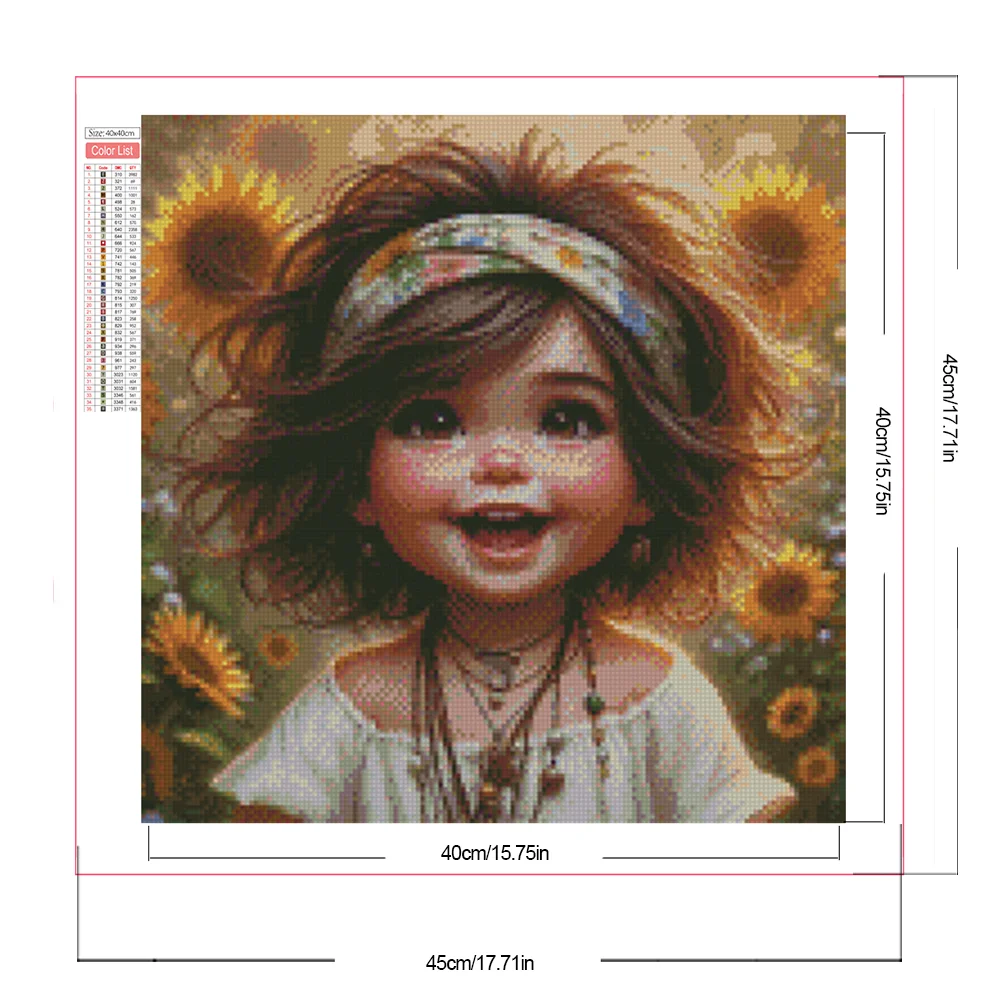 Partial AB Diamond Painting - Full Round Drill - Elf Girl(Canvas|45*45cm)