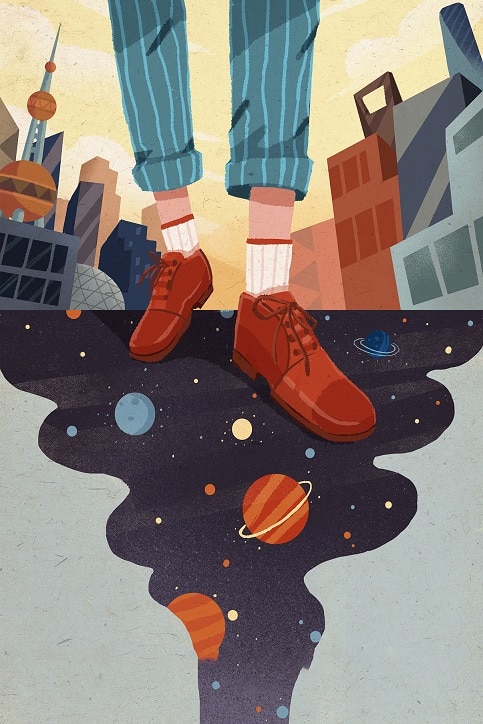 

Walk In Space Streets – Paint By Numbers - 40*50CM, 501 Original