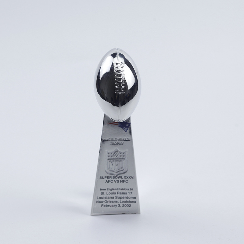 10cm NFL New England Patriots 2001 2003 2004 2014 2016 2018 Super Bowl  Trophy Team Logo Text 6 Trophy Set