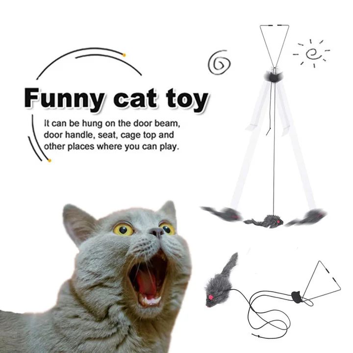 Waltleather Hanging Mouse Interactive Indoor Cat Toys
