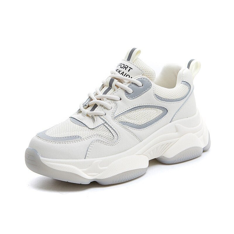 Women's Platform Sneakers Spring New Magic Color Fashion Reflective Light Casual Shoes Ladies Mesh Thick Bottoms Sports Shoes
