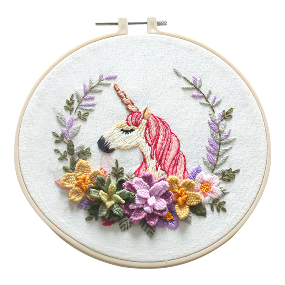 

Horn Horse - Embroidery Cross Stitch - 30*30CM, 501 Original