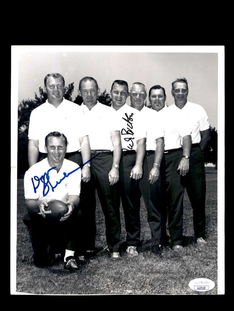 Don Schula Dick Bielski JSA Signed 8x10 Original 1966 Colts Coaches Photo Poster painting