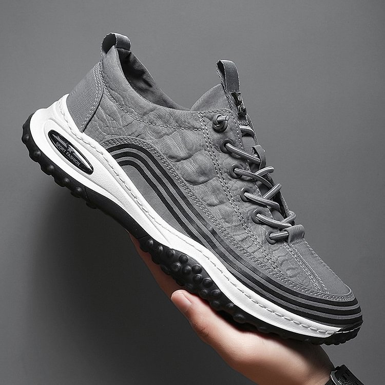 New Breathable Ice Silk Casual Shoes Crocodile Pattern Running Shoes