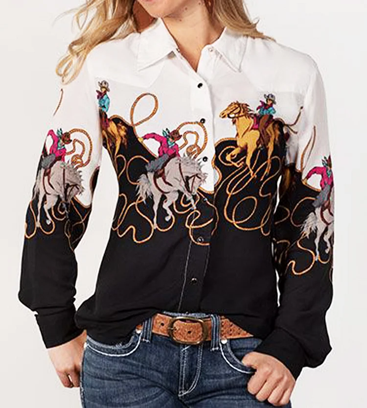 Roper Retro Rope N Rodeo Top