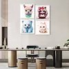4pcs Diamond Painting -DIY Round Drill Animal