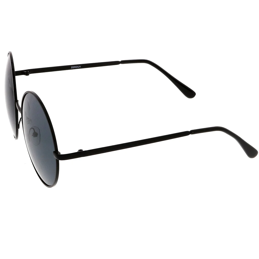 Super Large Oversize Slim Temple Round glasses 61mm