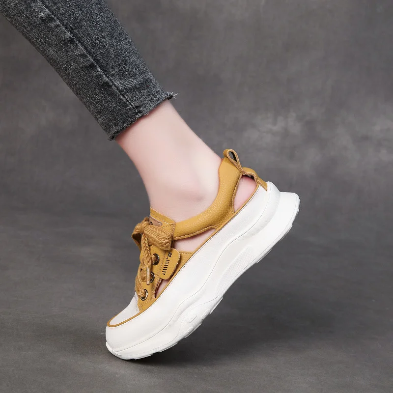 Yyvonne Lightweight Sports Sandals Summer New Cow Skin Candy Color With Breathable Comfortable Running Casual Women's Shoes