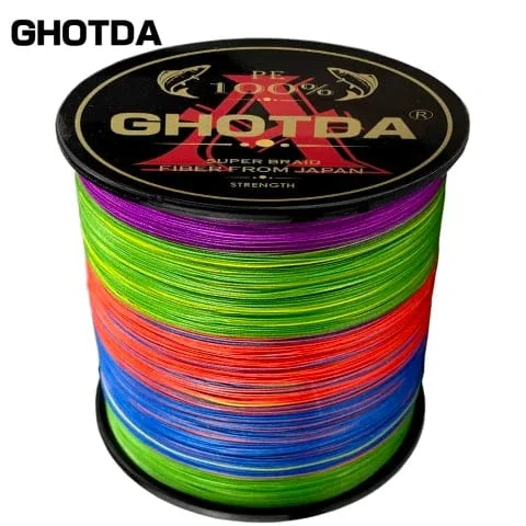 Pornhint GHOTDA Braid Fishing line 300M 500M 1000M 4 Strands Multifilament Fishing Wire Carp Fishing 10-120lb