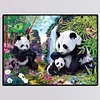 Panda-Peinture diamant foret rond-40*30cm